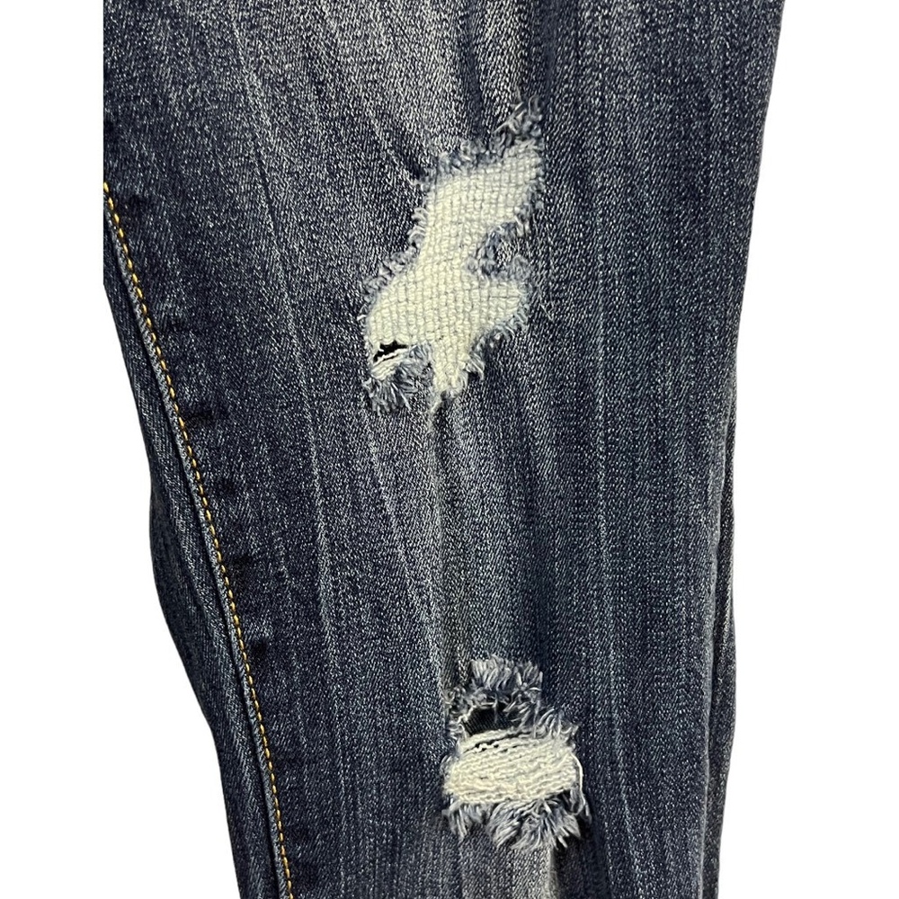 Aeropostale Lola Jegging Jeans 6 Dark Blue Distressed Low Rise Y2K Grunge Trendy - Picture 4 of 9